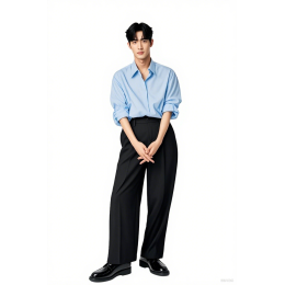 【Sample Custom Black Wide-Leg Dress Pants】|Ocean Park|Marine Theme Park|65% polyester, 35% cotton|Concealed zipper fly|Dual side pockets and back pockets|Wide-Leg Dress Pants Specialty Store MT042 【Sample Custom Black Wide-Leg Dress Pants】|Ocean Park|Marine Theme Park|65% polyester, 35% cotton|Concealed zipper fly|Dual side pockets and back pockets|Wide-Leg Dress Pants Specialty Store MT042